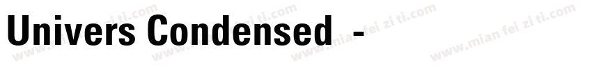 Univers Condensed黑体字体转换
